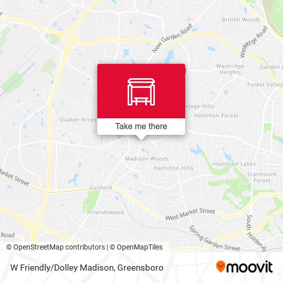 W Friendly/Dolley Madison map