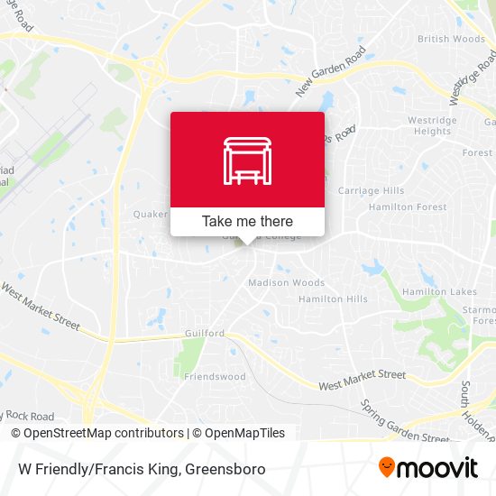 W Friendly/Francis King map