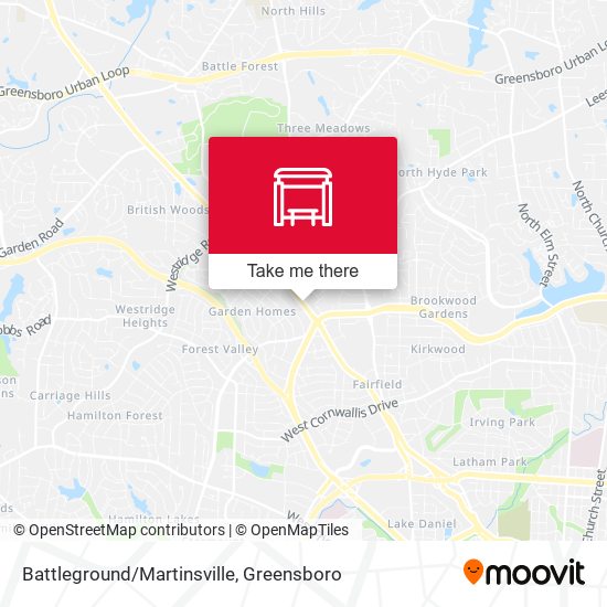 Battleground/Martinsville map