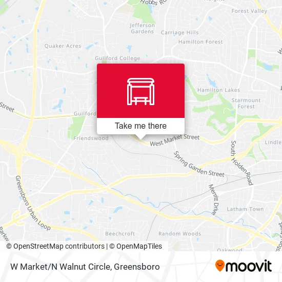 Mapa de W Market/N Walnut Circle
