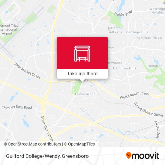 Guilford College/Wendy map