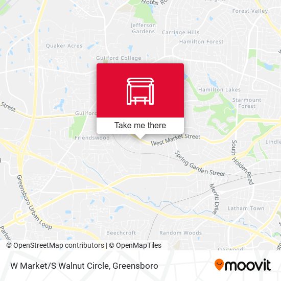W Market/S Walnut Circle map