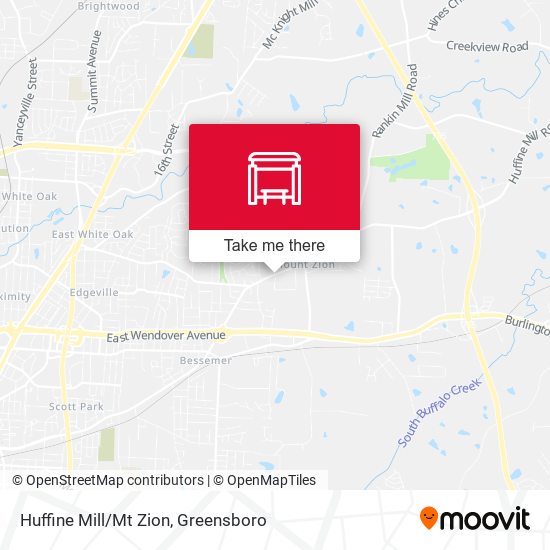 Huffine Mill/Mt Zion map