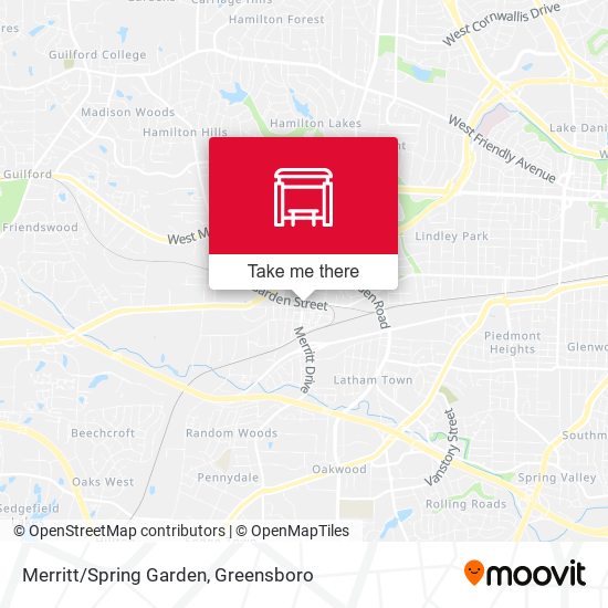 Merritt/Spring Garden map