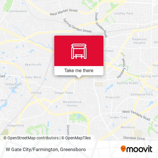 W Gate City/Farmington map