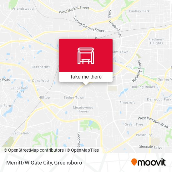 Merritt/W Gate City map