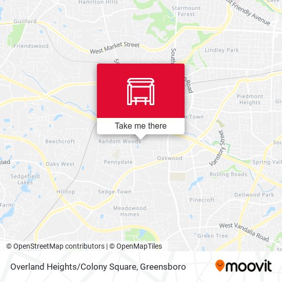 Overland Heights/Colony Square map