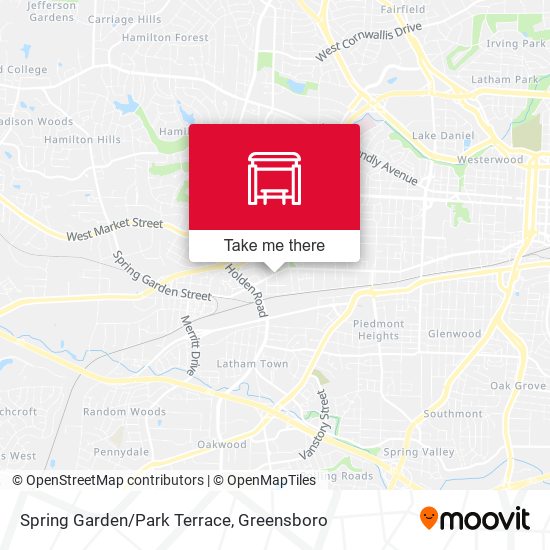 Spring Garden/Park Terrace map