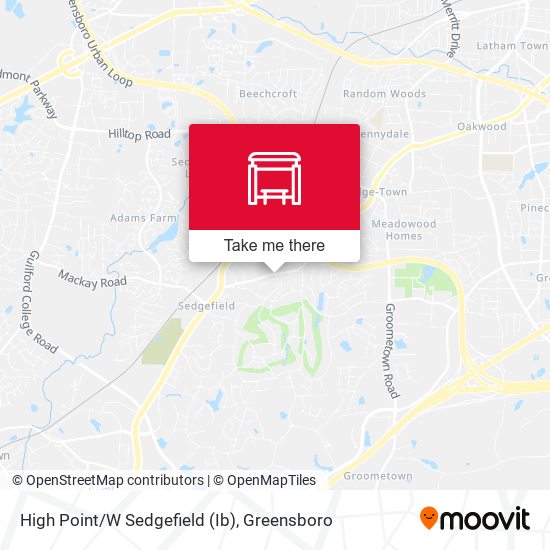Mapa de High Point/W Sedgefield (Ib)