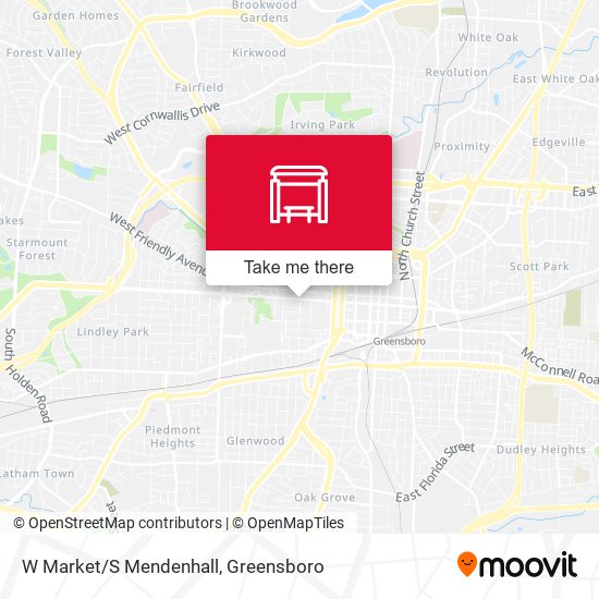 W Market/S Mendenhall map