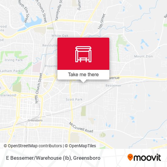 Mapa de E Bessemer/Warehouse (Ib)
