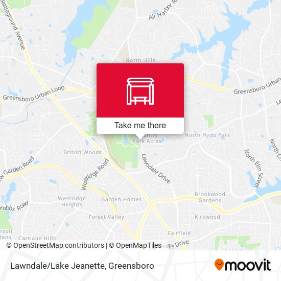 Lawndale/Lake Jeanette map