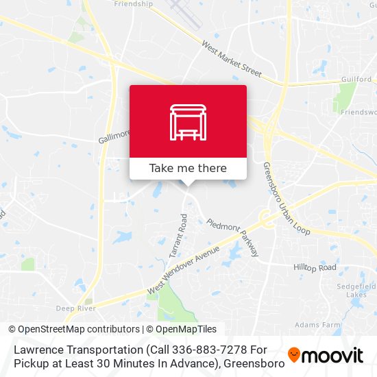 Lawrence Transportation (Call 336-883-7278 For Pickup at Least 30 Minutes In Advance) map