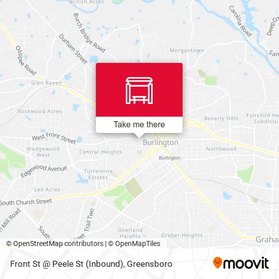 Mapa de Front St @ Peele St (Inbound)