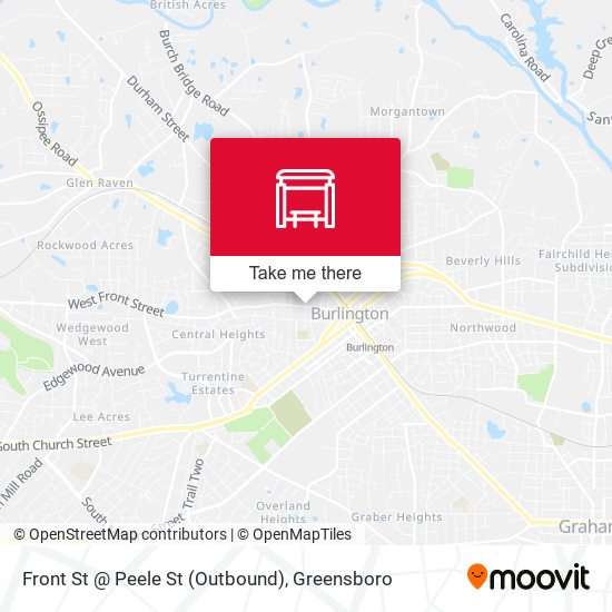 Mapa de Front St @ Peele St (Outbound)