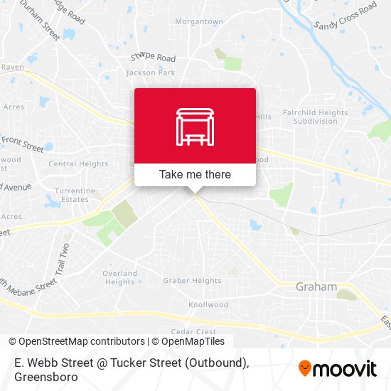 Mapa de E. Webb Street @ Tucker Street (Outbound)