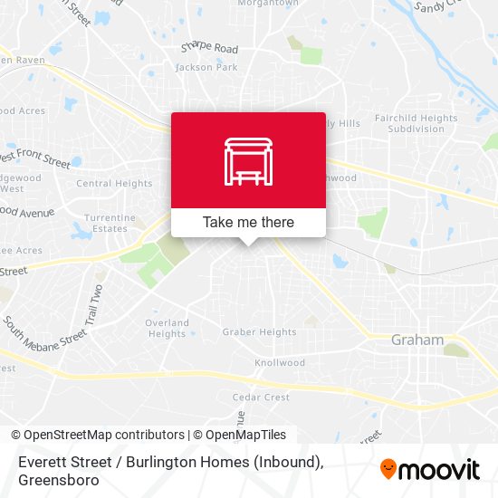 Everett Street / Burlington Homes (Inbound) map