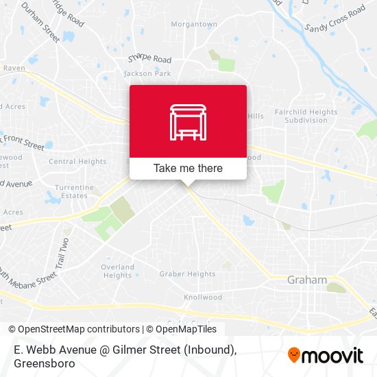 E. Webb Avenue @ Gilmer Street (Inbound) map
