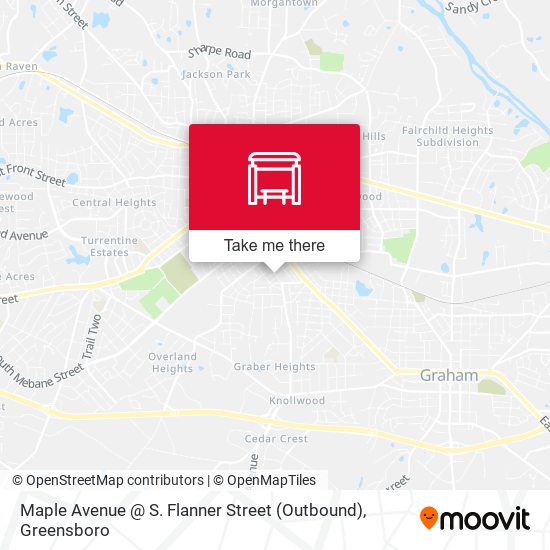 Maple Avenue @ S. Flanner Street (Outbound) map