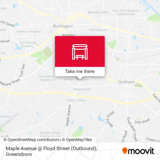 Mapa de Maple Avenue @ Floyd Street (Outbound)