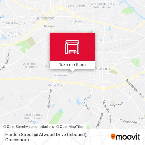 Harden Street @ Atwood Drive (Inbound) map