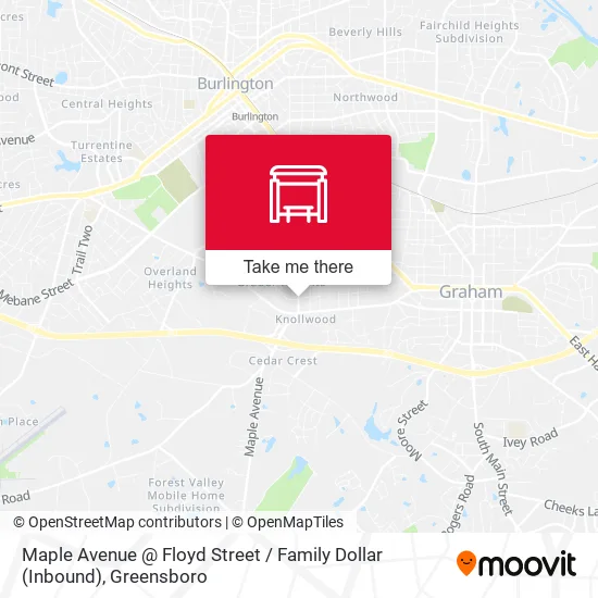 Maple Avenue @ Floyd Street / Family Dollar (Inbound) map