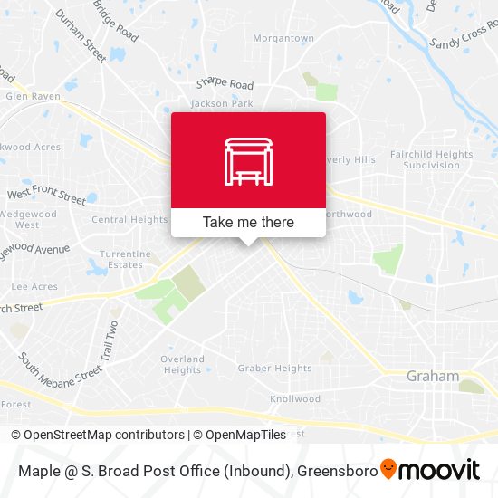 Maple @ S. Broad Post Office (Inbound) map