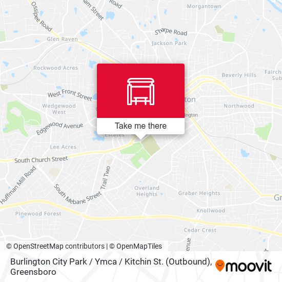 Burlington City Park / Ymca / Kitchin St. (Outbound) map