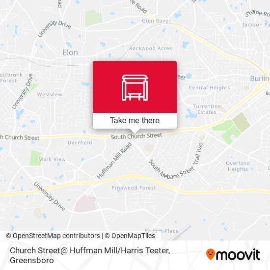 Church Street@ Huffman Mill / Harris Teeter map