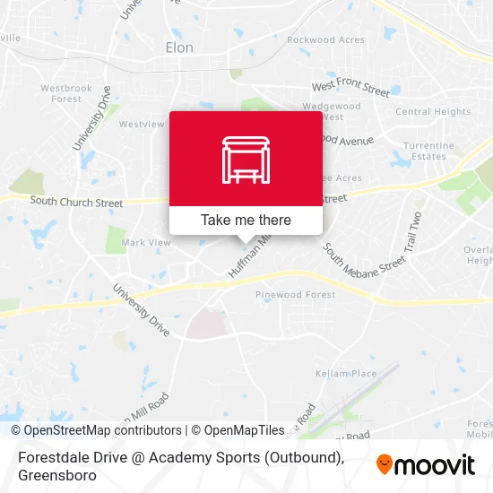 Forestdale Drive @ Academy Sports (Outbound) map
