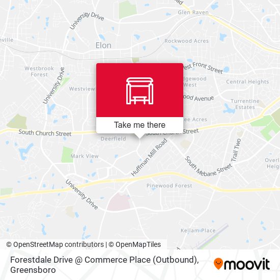 Forestdale Drive @ Commerce Place (Outbound) map