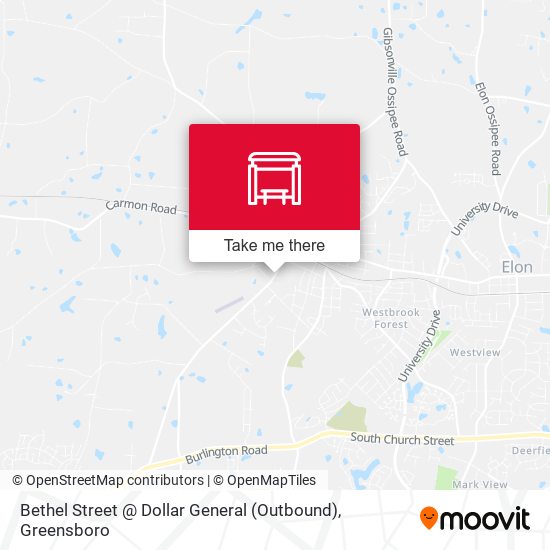 Mapa de Bethel Street @ Dollar General (Outbound)