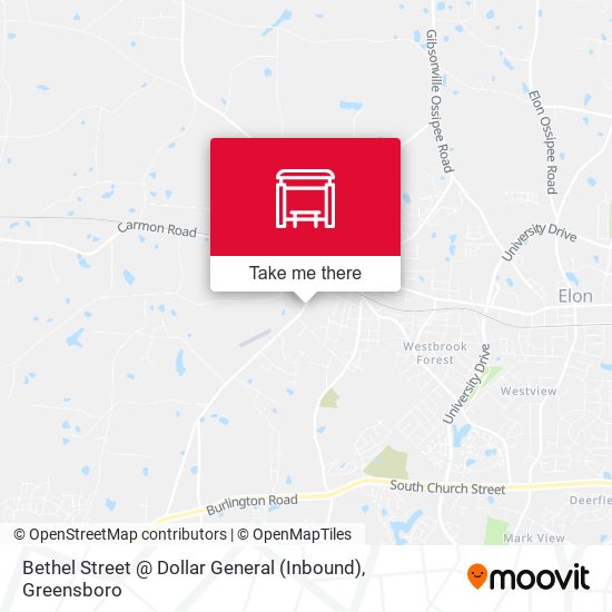 Mapa de Bethel Street @ Dollar General (Inbound)