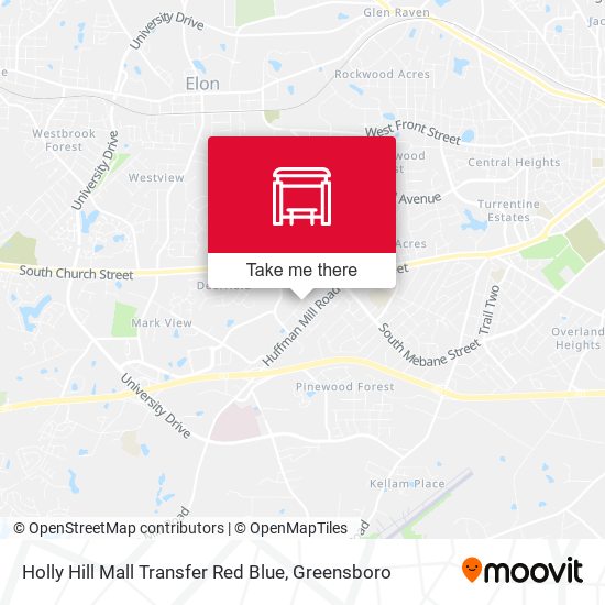 Holly Hill Mall Transfer Red Blue map