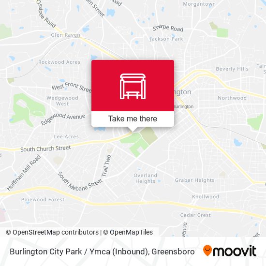 Burlington City Park / Ymca (Inbound) map