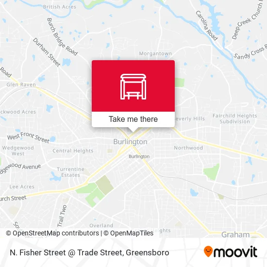 Mapa de N. Fisher Street @ Trade Street