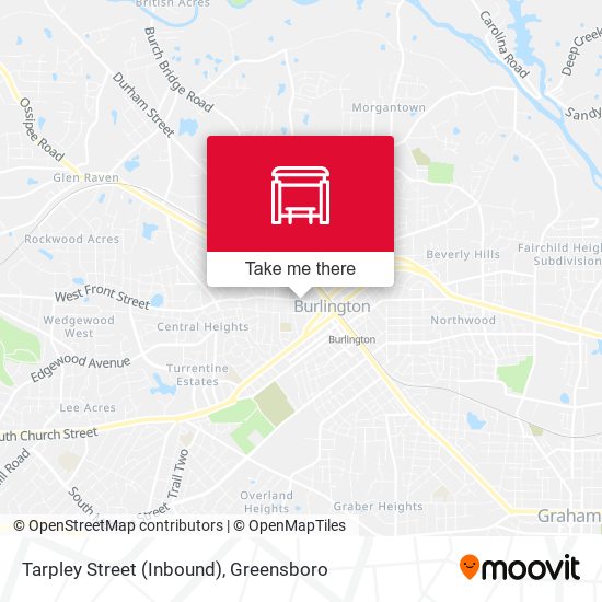 Mapa de Tarpley Street (Inbound)