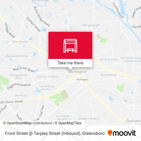 Front Street @ Tarpley Street (Inbound) map