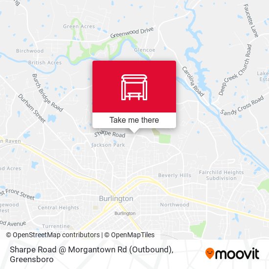 Sharpe Road @ Morgantown Rd (Outbound) map