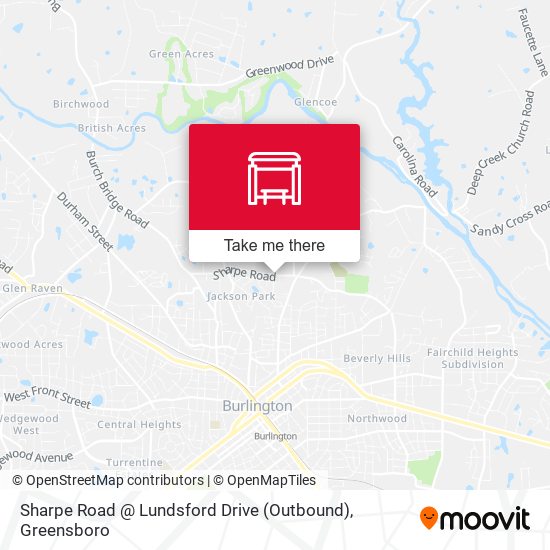 Mapa de Sharpe Road @ Lundsford Drive (Outbound)