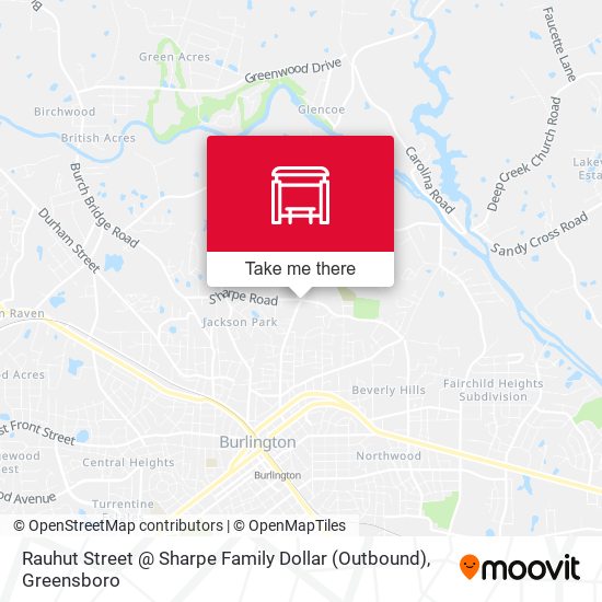 Rauhut Street @ Sharpe Family Dollar (Outbound) map
