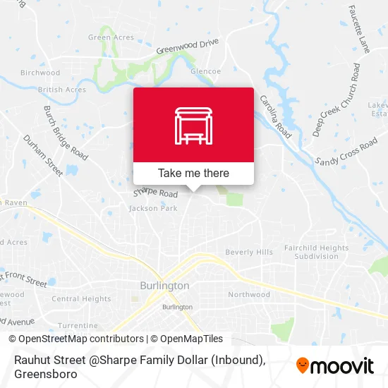 Mapa de Rauhut Street @Sharpe Family Dollar (Inbound)