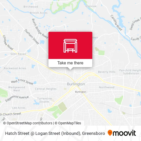 Mapa de Hatch Street @ Logan Street (Inbound)