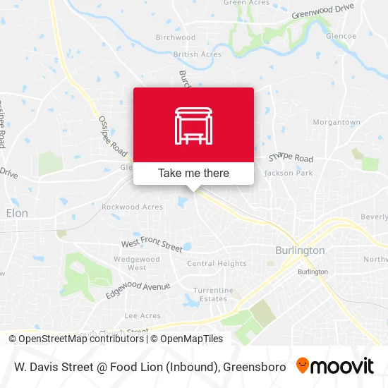 Mapa de W. Davis Street @ Food Lion (Inbound)