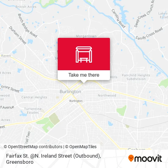 Fairfax St. @N. Ireland Street (Outbound) map