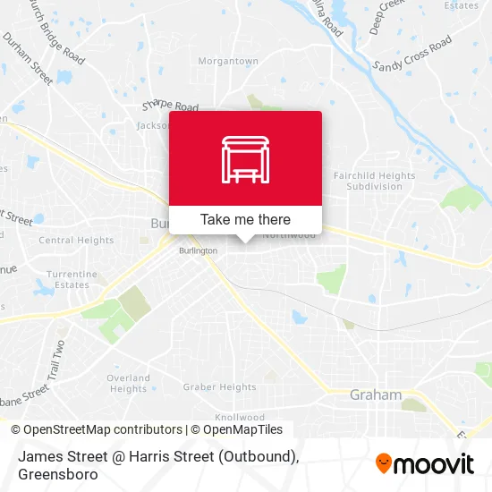 Mapa de James Street @ Harris Street (Outbound)