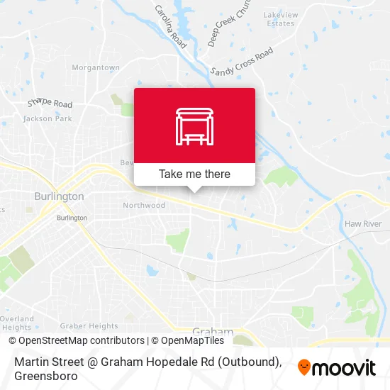 Mapa de Martin Street @ Graham Hopedale Rd (Outbound)