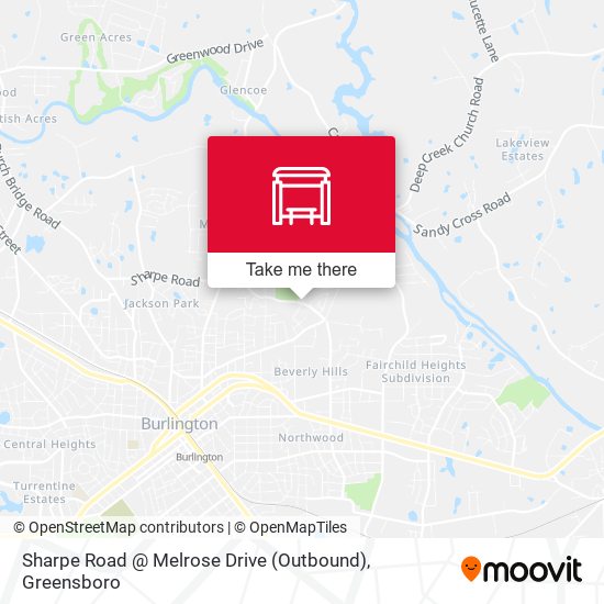 Sharpe Road @ Melrose Drive (Outbound) map
