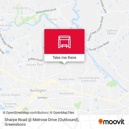 Mapa de Sharpe Road @ Melrose Drive (Outbound)