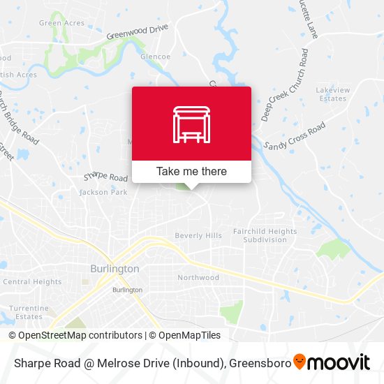 Sharpe Road @ Melrose Drive (Inbound) map